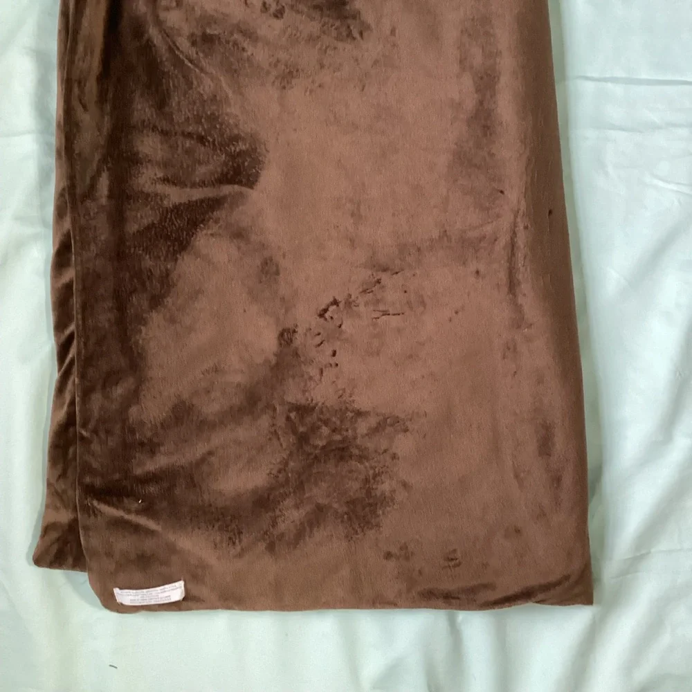 Restoration Hardware 100% Polyester Brown Throw Blanket